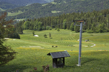 Multi-use mountain retreat with seasonal sports (golf, skiing). Near Berchtesgaden, Germany.