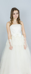 Fototapeta na wymiar bride on white background. dress