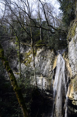 Waterfall Angon on Annecy lake, Savoy