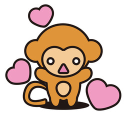 Monkey_and_Hearts