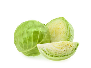 Fototapeta premium Green cabbage isolated on white background