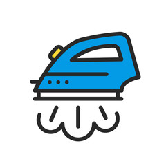 Vector icon linear flat iron