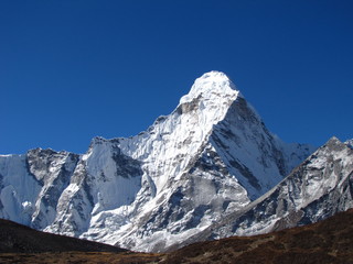 The peak Ama Dablam in the Himalayas. Nepal