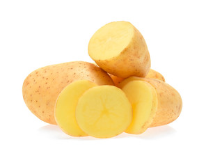 Potatoes isolated on white background.