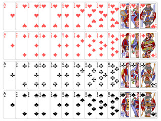 Complete playing card set - obrazy, fototapety, plakaty