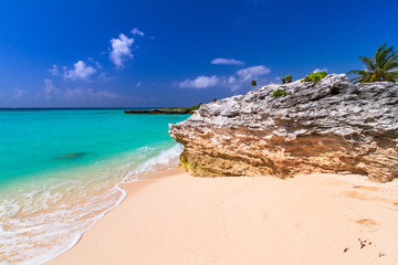 Beach at Caribbean sea in Playa del Carmen, Mexico