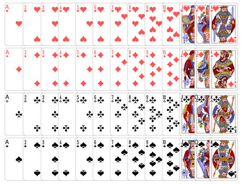 Complete playing card set