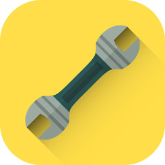Wrench isolate icon in flat design vector image.