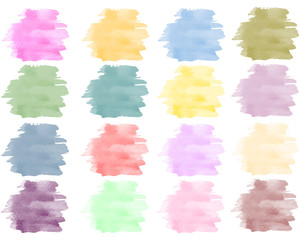 Watercolor background set