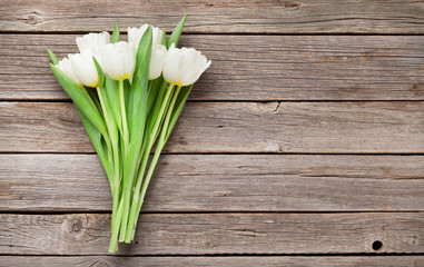 White tulips bouquet
