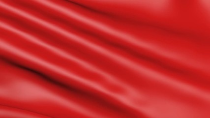 Red waves silk solid background fabric for the backdrop. Canvas sateen in motion by the wind. The texture of the satin animation seamless.