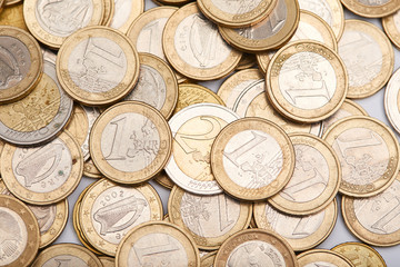 euro coins - obrazy, fototapety, plakaty