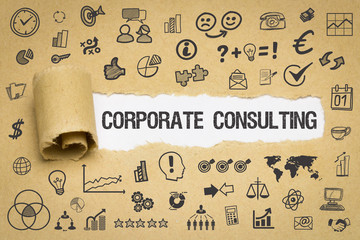 Corporate Consulting / Papier mit Symbole
