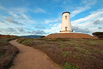 Fototapeta na wymiar Piedras Blancas lighthouse on the Central California Coast north of San Simeon California U S A