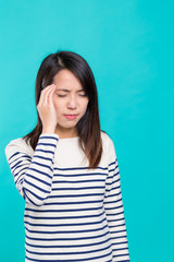 Fototapeta premium Woman feeling headache