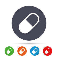 Medical pill sign icon. Drugs symbol.