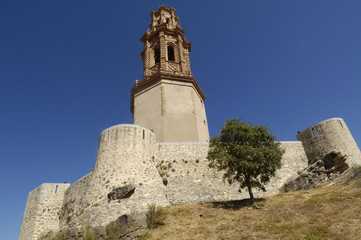 Fototapeta na wymiar Fortin de la Torre Mudejar de la Alcudia, Jerica, Castellon, Comunidad Valenciana, Spain