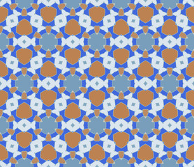 Vector seamless background. Blue, sapphire, sand, beige pattern.