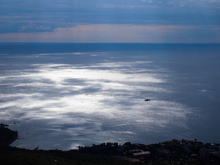 The sea under clouds