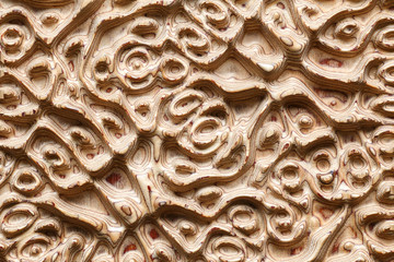 Background of 3D pattern on wood panel