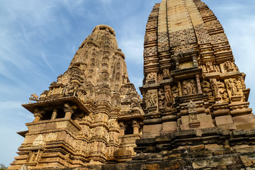 Famous ancient temple, Khajuraho Group of Monuments, India