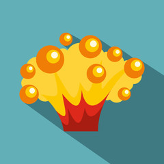 High power explosion icon, flat style