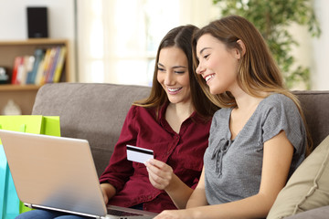 Roommates buying on line with credit card