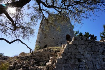 Ruin of windmill, Paxos