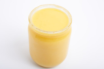 white honey on a white background