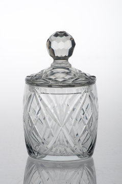 Bombonera de cristal de Bohemia