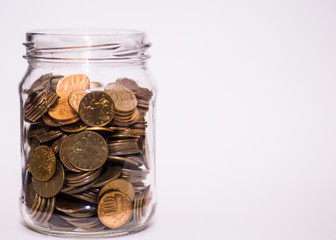 glass jar piggy bank