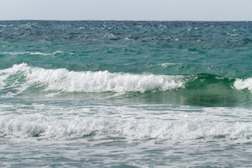 Seascape with rolling wave