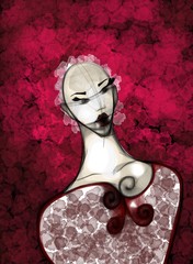 Fototapeta premium red woman