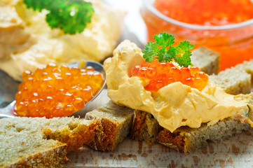 Kaviar, Appetizer mit Kaviarcreme