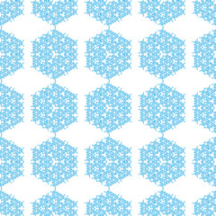 Seamless geometric pattern flowers style vector mosaic