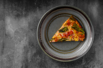 Vegetable frittata in oven