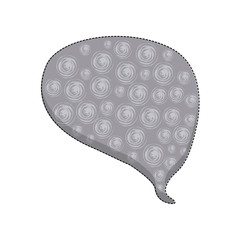 sticker callout for dialogue shape rounded with background swirls vector illustration