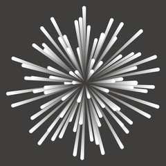 Obraz premium Explosion particle emission geometric design template abstract background vector illustration