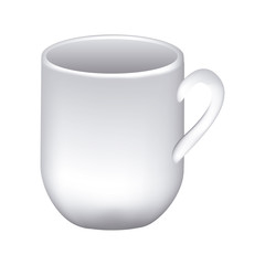 image color with mug of coffee close up vector illustration