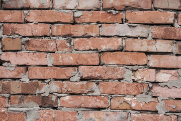 Obraz premium Wall built of red brick