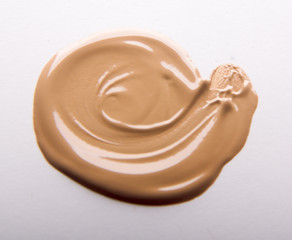 Smear cream isolated on white background. Cream texture.