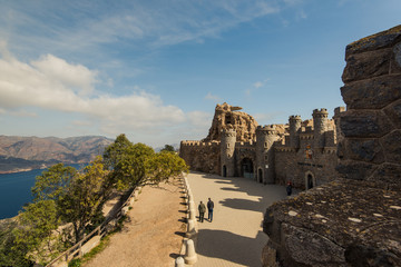 Fort in Cabo Tinoso Cartagena Guns near Mazarron Murcia Spain