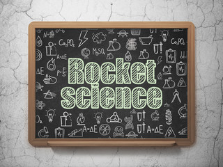 Science concept: Rocket Science on School board background