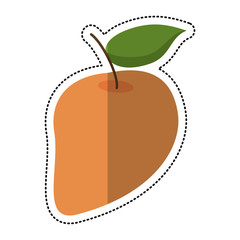 cartoon mango juicy fruit icon vector illustration eps 10