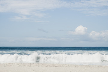 Coast with waves and sand