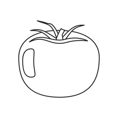 tomato vegetable healthy thin line vector illustration eps 10