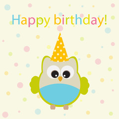 Vector greeting card on the theme of the birthday celebration.