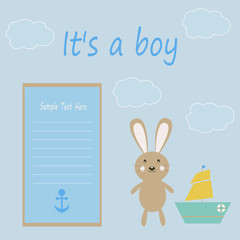 Vector greeting card on the topic of children.