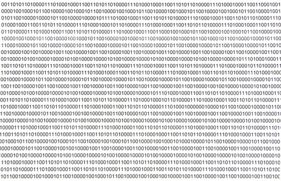 symbols of the binary code. black and white texture background