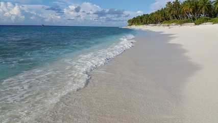 A white sandy beach in the Maldives, Fuvahmulah island